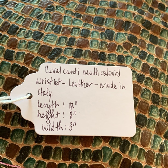 Cavalcanti leather multicolored wristlet/clutch made in Italy. NWOT. - Picture 12 of 12